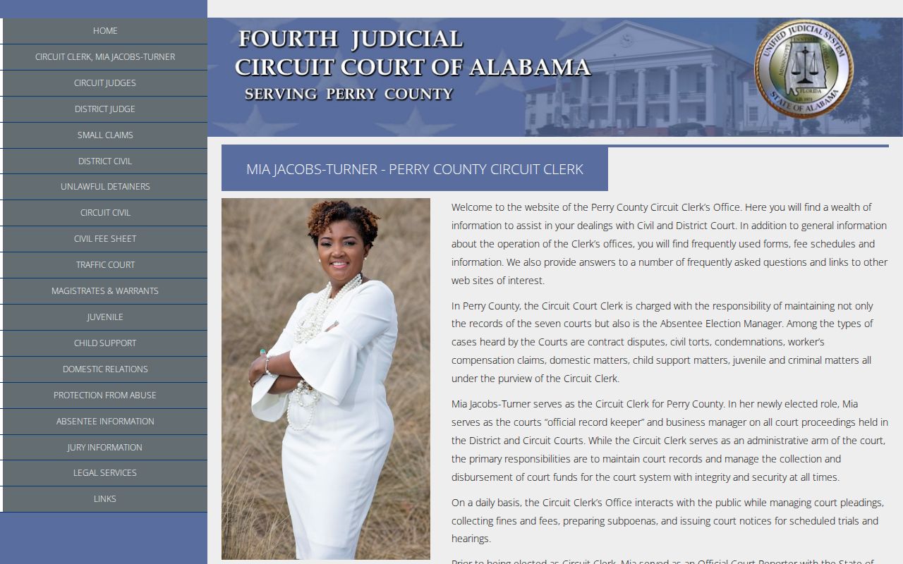 Perry County Circuit Clerk court records office and clerk biography
