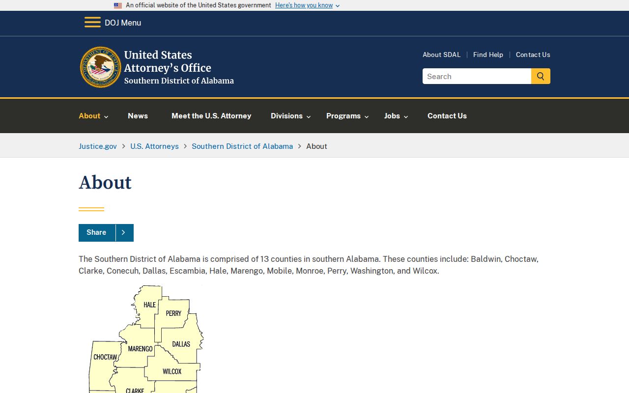 Perry County criminal court records U.S. Attorney district