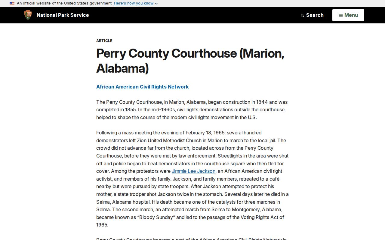 Perry County Court records courthouse history in Marion Alabama
